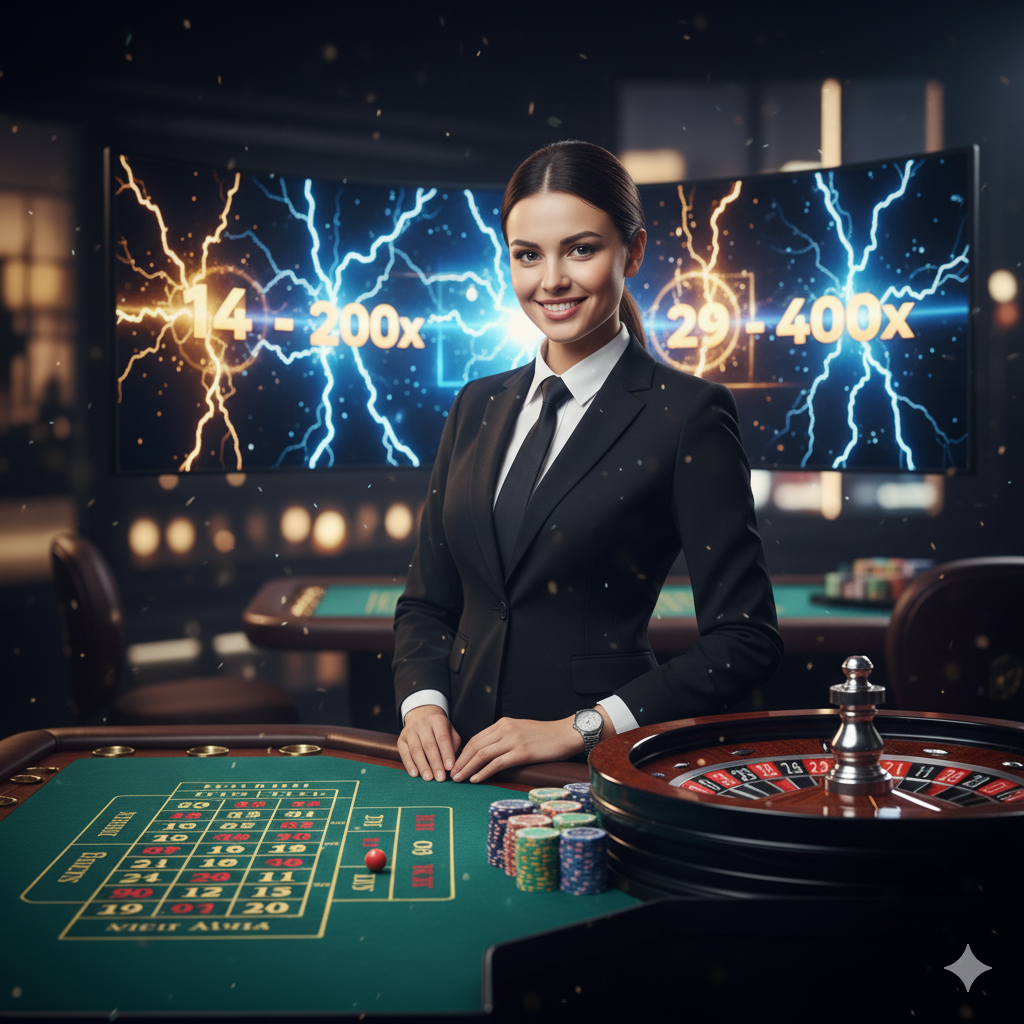 Bahsinepro Lightning Roulette ile şanslı sayılar ve devasa çarpanlar