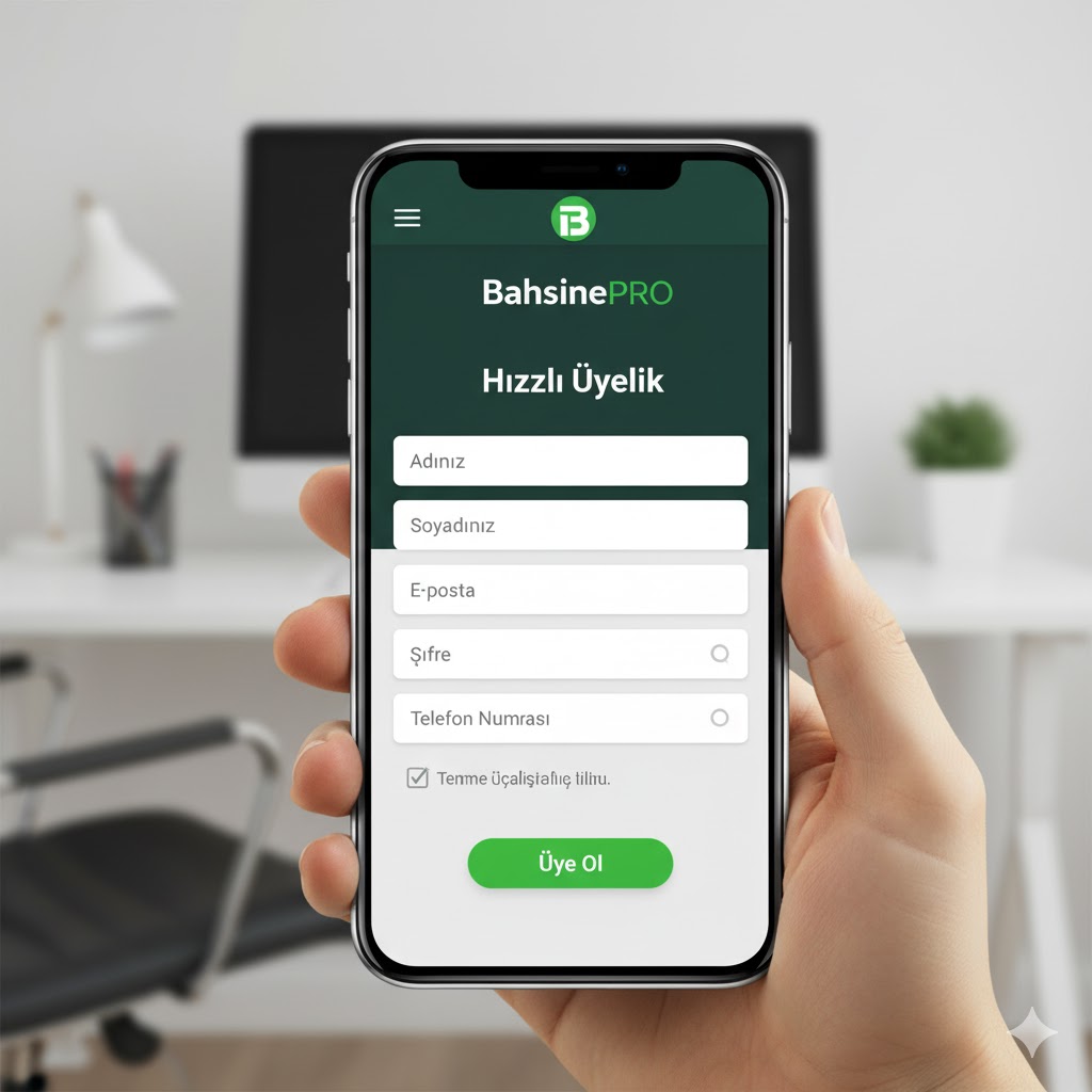 Bahsinepro hesap açma işlemi ve kolay kayıt formu